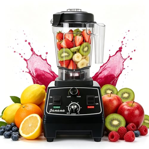 Panana Professional Countertop Blender, 2200W for Shakes and Smoothies, Home & Commercial With Timer and Speed Control, 2L BPA-Free, Dishwasher Safe