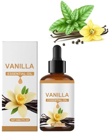 Huile Essentielle de Vanille Bio - Vanille Naturelle pour la Peau, le Corps et les Cheveux - Arôme Doux et Chaud - Huile Parfumée Longue Durée - Huile Essentielle pour Bougies - 30 ml