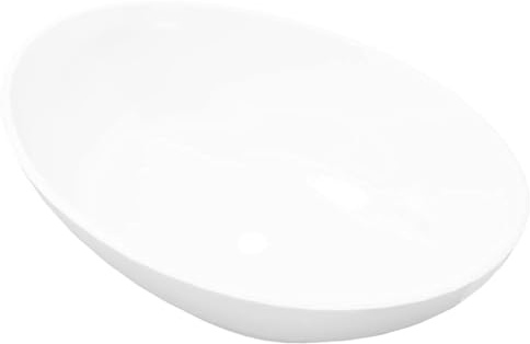 Lavabo Salle de Bain, Vasque à Poser en Céramique Blanche Au-dessus du Comptoir, Evier Multifonction pour Salle De Bain, Cuisine, WC D'invités, 40 x 33 x 13.5 cm