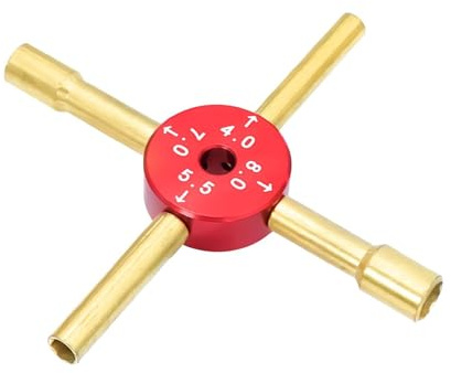 MagiDeal Clé hexagonale en croix pour voiture RC, outil de réparation de roue, outil de démontage d'écrous, clé hexagonale robuste pour voitures, camions