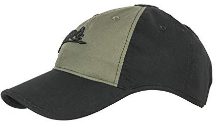 Helikon-Tex Men's kasket - Helikon Tex Logo Cap Polycotton Ripstop Black Olive Green B, Mehrfarbig, Einheitsgröße EU