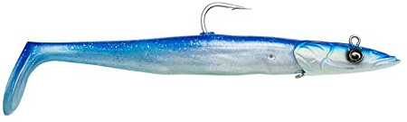 Savage Gear Pesce in gomma per pesca in mare Sandeel V2 Big Game 23,5 cm 175 g, colore: blu perla argento