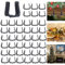 Lifreer 50PCS Christmas Light Clips, Gutter Hooks for Outdoor String Lights, Mini Plastic Clips for Christmas Party Outside Decoration (Black)