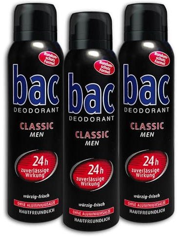 3-pack BAC Deodorantspray Classic 3 x 150 ml deodorant deodorant
