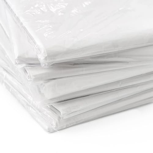 Plastic Dust Sheets for Decorating Pack of 6 Painting Sheets Drop Cloth Polythene Sheeting Large Plastic Sheets to Cover Furniture, Floor & DIY Projects