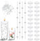 Fonyet 20 candele galleggianti, colore bianco, 38 x 20 mm, grandi candele galleggianti, impermeabili, con 6 fili di perle e 25 g, per vasi cilindrici, matrimoni, feste, decorazioni per la casa e la