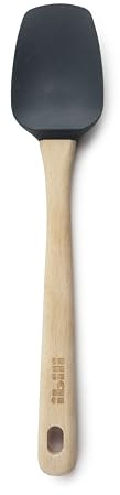 IBILI - Espatula-Cuchara de Silicona con Mango de Madera de Haya Nuuk, 30 cms