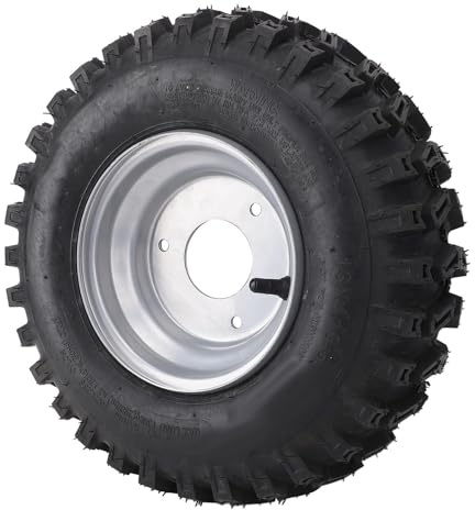 Tbest Neumático 13x4.1 6 Neumático de Vacío sin Cámara de Aleación de Aluminio con Llantas Neumáticos de Goma Antiexplosión para ATV Quad Off Road Go Kart Cart Ruedas Duraderas de
