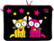 Digittrade Kitty to Go LS144-13 Designer Designer Netbook Hülle 13.3 Zoll (33.8 cm) aus Neopren Tablet Tasche 13 Zoll & Ultrabook Case 14 Zoll Bag Katze schwarz-rosa