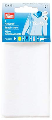 Prym Flickstoff aufbügelbar, 12 x 45cm, schwarz
