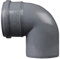 Soil Pipe 90 Degree Bend 110 mm Inlet - Push Fit - Grey - Waste
