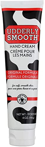 Udderly Smooth Hand Cream, Original Formula for Rough Dry Skin, Fast-Absorbing 24-Hour Moisturization, 4 oz (Pack of 6)