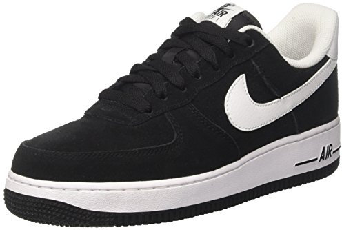Nike Herren Air Force 1 '07 Sneaker, Schwarz Black White, 42.5 EU