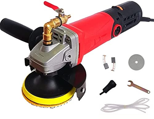 Ganggend Wet Polisher with 4'' Diamond Polishing Pad Tools Kit, Variable Speeds, 860W/110V Wet Buffer, Low-noise Buffing Machine for Concrete / Stone Countertop, Floor Surface, Marble, Ceramic Tile