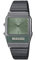 Casio Damen Quartz Armbanduhr, 32.00mm GehäusegröÃŸe mit grün analog/digital Zifferblatt und schwarz und Silber Metallarmband Armband AQ-800ECGG-3AEF