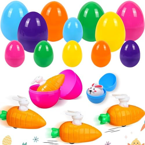 Miotlsy Ostereier Plastik 24 Stück 8cm Plastikeier Ostern，überraschungseier，Kinder überraschungsei Ostern kinderüberraschungseier，Zum Füllen von Süßigkeiten und Kindergeschenken an Ostern