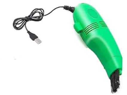 Soumiey Mini aspirateur USB pour clavier, ordinateur portable, machine à coudre, mini aspirateur sans fil puissant pour ordinateur, bureau, maison (vert)