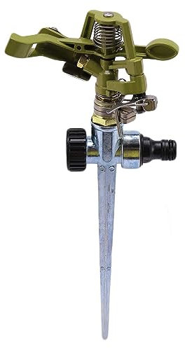 Bordhap 360 Degree Rotary Irrigation Sprayer Sprinkler for Lawn Garden Yard Golf Grass Metal Impulse Spike Hose Water Sprinkler Sprayer