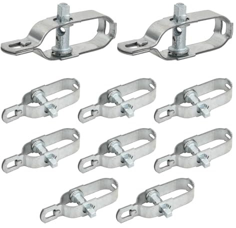 10 Stück Farm Drahtspanner, Verzinkter Drahtspanner, Spanner für Drahtzäune, Zaunspanner für Obstplantagen, Bauernhöfe, Gewächshäuser, Wäscheleine, Länge 90mm