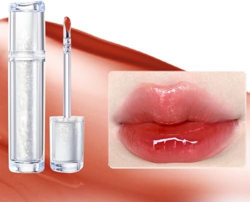 Judy Doll Lip Gloss, Feuchtigkeitsspendender Jelly-Lipgloss Lippentönung, 2024 Spiegel-Lipgloss Mit Metallapplikatorspitze - Langanhaltend Und Nicht Klebend(05#)