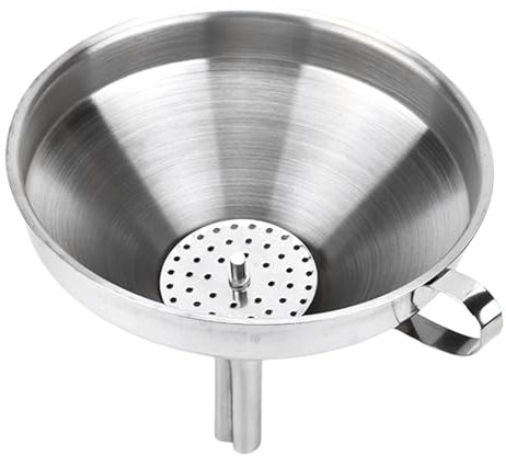 Imbuto In Acciaio Inox Con Filtro, Imbuti Da Cucina Con Setaccio, Passa Olio, Filtro Per Barattoli, Succhi, Liquidi, Bottiglie