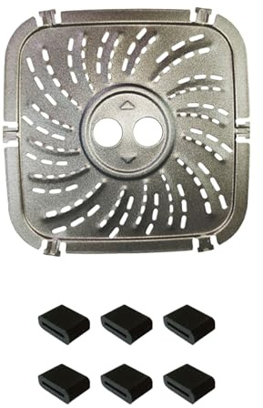 Freidora de aire de metal Estera de cocina cuadrada Alfombrilla de parrilla de acero al carbono Almohadilla de freidora de aire Placa de freidora de aire Adecuado para hornear placa de parrilla de