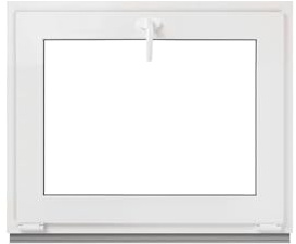 Framex Finestra per cantina, bianca, 70 x 60 cm, 2 scomparti, 32 mm (4/24/4), finestra in plastica, larghezza x altezza (700 x 600 mm), funzione finestra inclinata