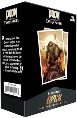 Ultra Pro Card Sleeves Doom The Dark Ages 105ct APEX Deck Protector Sleeves - Wraith
