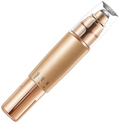 VILLFUL Massaggiatore Elettrico per Occhi in Abs Colore Oro Funzione di Rilassamento e Assorbimento per Massaggio Viso Anti-invecchiamento e Cura Oculare