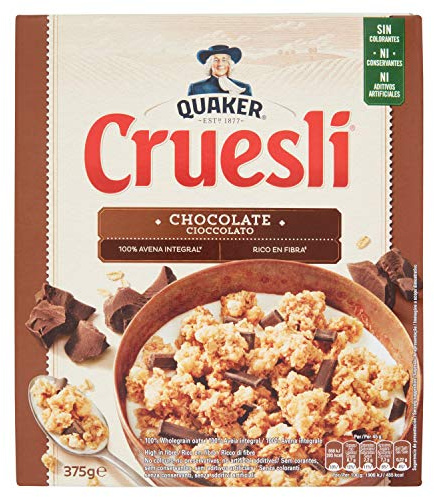 Quaker Cruesli Fiocchi di Cereali Croccanti con Cioccolato, 375g
