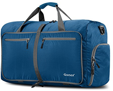 Gonex Leichter Faltbare Reise-Gepäck 60L Duffel Taschen Übernachtung Taschen/Sporttasche für Reisen Sport Gym Urlaub