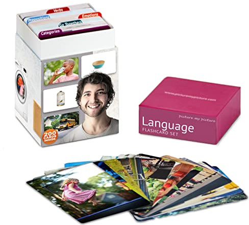 Language Flash Cards Set: Feelings and Emotions, Prepositions, Verbs, Categories & Go Togethers | Vocabulary Builder | Speech Therapy Materials | Autism Learning Materials | ESL Teaching Materials