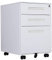 Aktenschränke, Büro-Rollcontainer,Rollcontainer, inkl. 3 Schübe Bürocontainer mit Anti-umkippen-mechanismus für A4, Mobilen, Abschließbar ; 39cm B x 50cm L x 60cm H, JLB021-W