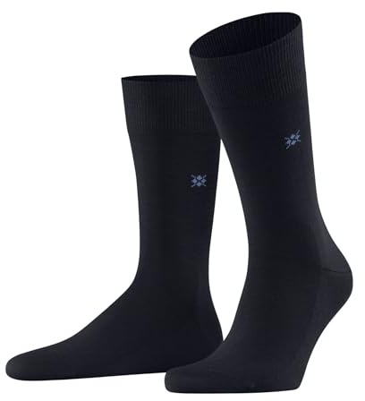Burlington Leeds M So coton laine unies 1 paire, Chaussettes Homme, Bleu Marine 6120, 40-46