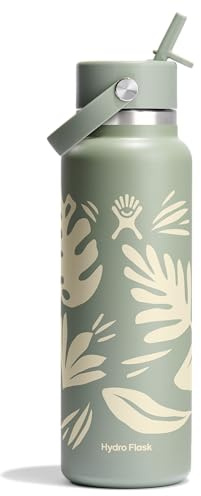Hydro Flask 40 Oz Wide Flex Straw Cap Botanical Bliss Agave