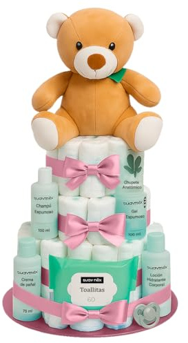 Gâteau de couches pour garçon et fille - Cadeau de naissance - Premier équipement pour nouveau-né - Sac à couches fait main - Cadeau de fête prénatale avec produits de qualité supérieure