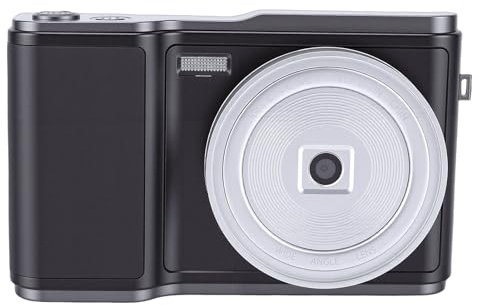 Yctze Cámara Digital 4K para Fotografía con Enfoque Automático de 48MP Cámara Digital 4K para Fotografía con Enfoque Automático Vlog de 48MP con Pantalla de 3 Pulgadas y 180 Grados de Viaje con