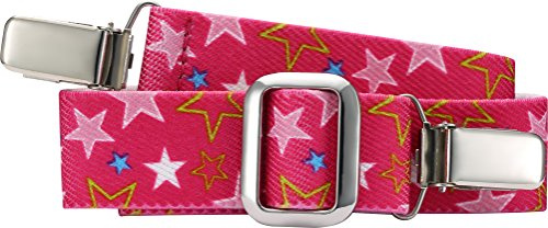 Playshoes Unisex Schnalle Zum Klipsen Elastik-Gürtel Clip Uni, Pink Sterne,74-110