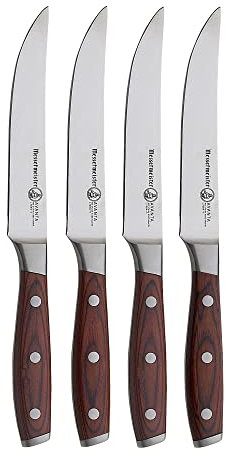 Boyanenes Messermeister-Avanta 4er Set Steakmesser mit feiner Kante, braun