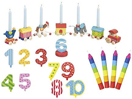 Goki Geburtstagszug Zirkus Zikuswelt Zahlen 1-10 10 Kerzen bunt - Die LuLuGoS