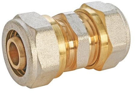 SOMATHERM FOR YOU, Manchon égal à visser pour tube multicouche Ø20 - Raccordement facile et rapide sans outil spécifique - Démontable, étanchéité par joints toriques - Pression max 10 bars