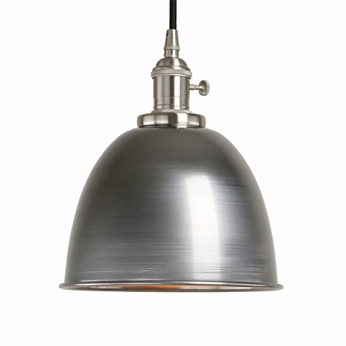 Phansthy Pendelleuchte Esstisch Vintage Klarlack Industrial Metall Lampenschirm Hängeleuchte,Hängelampe, Küchenlampen Hängend Vintage, Hängelampe Esstisch, Pendellampe im Landstil (Klarlack)