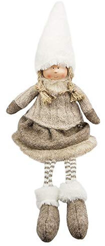 Ideen mit Herz, graziosa bambola invernale, gnomo di Natale, decorazioni natalizie, decorativa (Lisa, in posizione seduta, alta 32 cm)