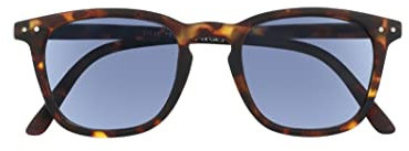 Unisex Sonnenbrille mit Sehstärke – Rechteckige Gläser – Sonnenlesebrille mit Retro-Style Schildpatt Fassung - UV400 Cat 3 Schutz - Dioptrie +2.25 – Für Damen und Herren - Braun