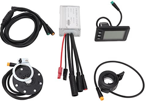 SPYMINNPOO Ebike Motor Controller, 250W 350W DC 36V 48V Elektrofahrrad Wasserdichter ESC mit GD01 Display 1 Bis 2 Kabel Komplettset
