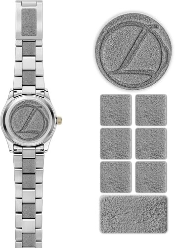 Watch Adjustment Cushions for watch band strap links, clasp, and caseback for perfect fit (Grey Suede)