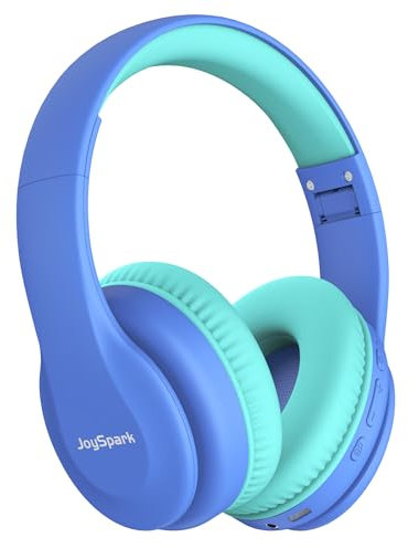 JoySpark Auriculares Bluetooth para niños, auriculares inalámbricos ligeros para niños, volumen limitado de 85/94 dB, 60 horas de reproducción, Bluetooth 5.3, auriculares para niños pequeños con