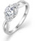 FJ Verlobungsring Damen 925 Sterling Silber Unendlichkeit Ring Eheringe Antragsring Promise Ring mit Zirkonia Schmuck Geschenke für Frauen Größe 56