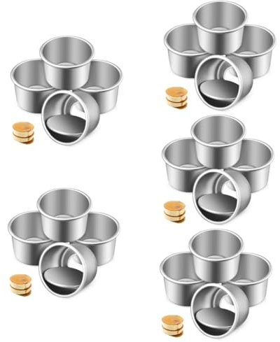 COLLBATH 20pezzi Teglie Con Rimovibile Per Dolci Cheesecake e Mousse Piccole Per e