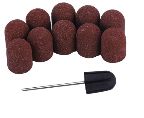 10 x Sliplock för nageldekoration, dedikerad nagelpolerare för manikyr och pedikyr bits med verktygsaxel för nagelborrning (13 x 19)